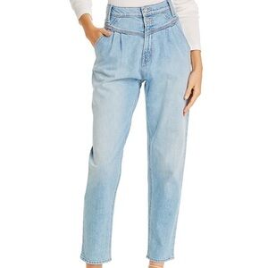 Mother The Pleated Popular Peg Straight Leg Jean